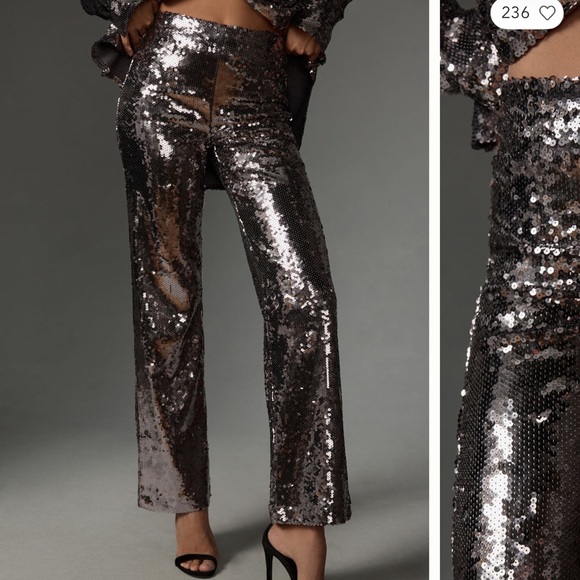 Good American Sequin Wide Leg Pants - Picture 6 of 10